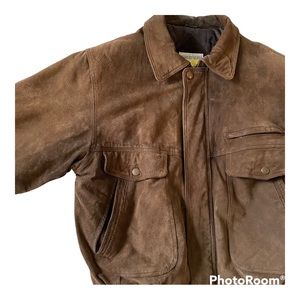 Vintage Distressed Suede Jacket